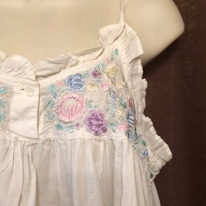 Silvercord 100% Cotton Embroidered Gown LG 1985